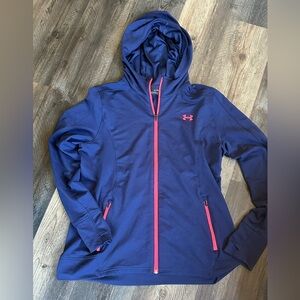 Under Armour woman’s lightweight sweatshirt/jacket. Navy blue.